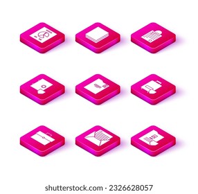 Set Briefcase, Mail and e-mail, Safe with shield, Personal folder, Document, Traveling baggage insurance, File document paper clip and Clean icon. Vector