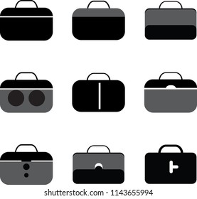A set of briefcases of different Styles. Briefcase businessman