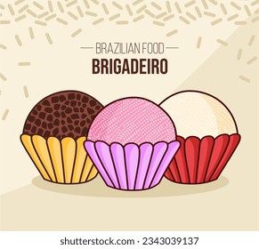 Set of Brigadeiro Brasil - Brazil - Brazilian chocolate food