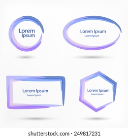 Set of bright abstract background