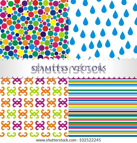 set of bright abstract backgrounds, seamless
