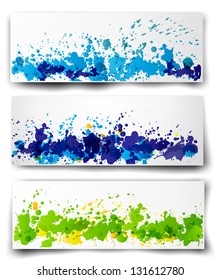 Set of bright abstract backgrounds. Vector illustration
