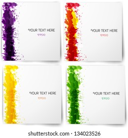 Set of bright abstract backgrounds. Vector illustration