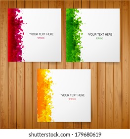 Set of bright abstract backgrounds. Vector illustration 