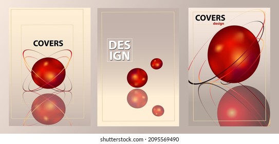 set of bright abstract pattern background design cover.