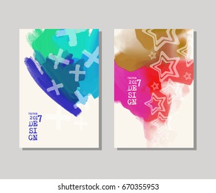 Set of bright acrylic banners for your design. Vector illustration.