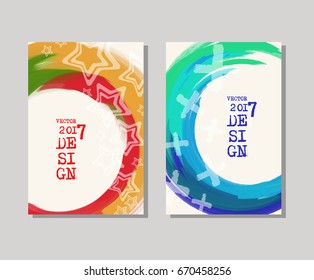 Set of bright acrylic banners for your design. Vector illustration.