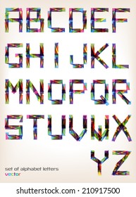 set of bright alphabet letters