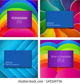 Set of bright backgrounds with place for your text.