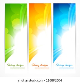 Set of bright banners