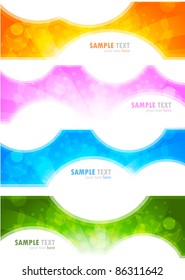 Set of bright banners