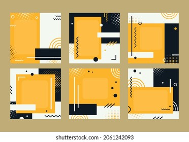 Banners luminosos con formas geométricas. Ilustración vectorial.