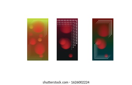 set of bright  banners with liquid effect