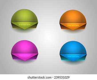 set of bright banners for your business. Templates. emblem. tags. Vector illustration