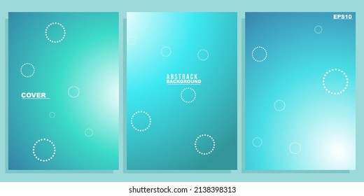 a set of bright blue cover for presentation