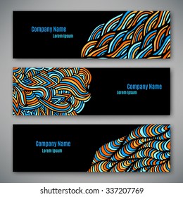 Set of bright business style template, vector illustration, eps10