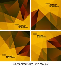 Set of Bright Colorful Abstract Geometric Backgrounds