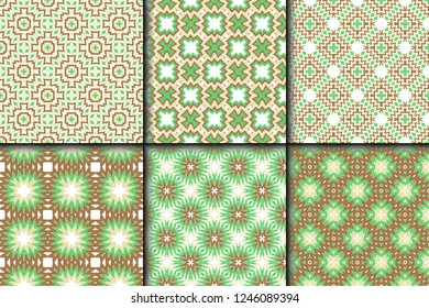 Set of Bright and Colorful Backgrounds or Digital Papers. Backdrop. Vector illustration. For design, wallpaper, fashion, print. seamless pattern with abstract geometric style.
