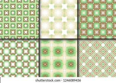 Set of Bright and Colorful Backgrounds or Digital Papers. Backdrop. Vector illustration. For design, wallpaper, fashion, print. seamless pattern with abstract geometric style.