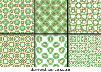 Set of Bright and Colorful Backgrounds or Digital Papers. Backdrop. Vector illustration. For design, wallpaper, fashion, print. seamless pattern with abstract geometric style.