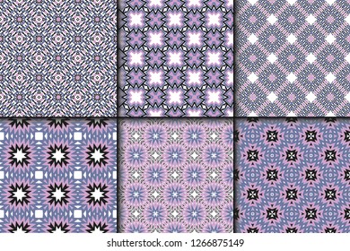 Set of Bright and Colorful Backgrounds or Digital Papers. Backdrop. Vector illustration. For design, wallpaper, fashion, print. seamless pattern with abstract geometric style.