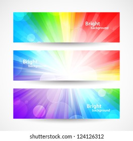 Set of bright colorful banners. Abstract illustration