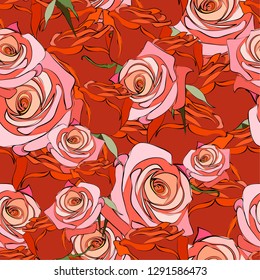 a set of bright colorful seamless patterns to create fabrics for designer clothes, home textiles, covers, Wallpapers, design romantic products and more