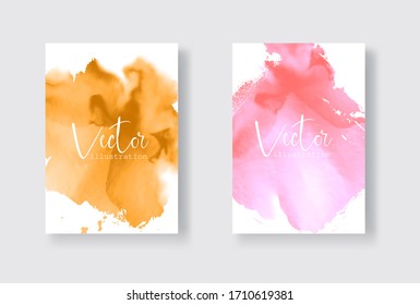 Conjunto de colores vivos de fondo de color oro coral de color dorado. Ilustración abstracta