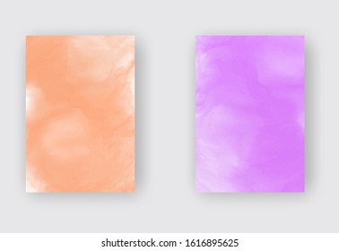 Set of bright colorful vector watercolor background. Abstract illustration