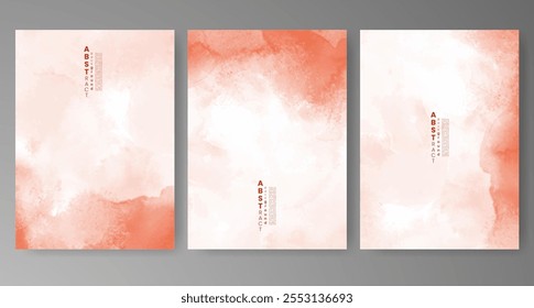 Set of bright colorful vector watercolor background. Design for your date, postcard, banner, logo. 