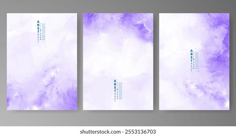 Set of bright colorful vector watercolor background. Design for your date, postcard, banner, logo. 