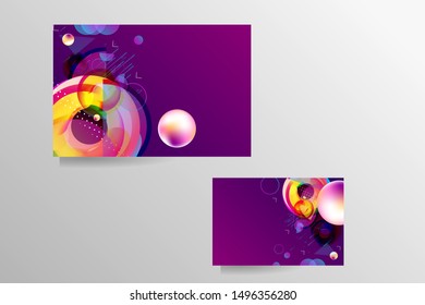 Set of bright colors conceptual banner white futuristic art abstract background modern