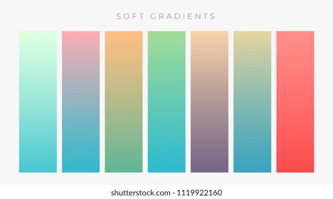 set of bright colroful gradients set