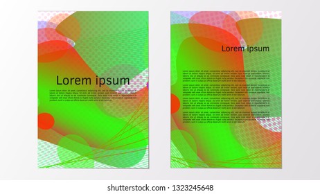 Set of bright creative geometric cover. Designer corporate style. Colorful background