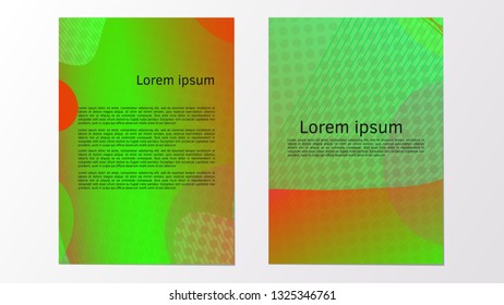 Set of bright creative geometric cover. Designer corporate style. Colorful background