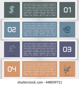 Set of bright elements for info graphics, vector illustration.
