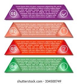 Set of bright elements for infographics, vector illustration.