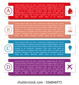 Set of bright elements for infographics, vector illustration.