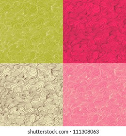 Set of bright floral pattern texture for summer ornament on beautiful background, style card, eco mosaic, banner, border, frame, holiday template, brochure, art cute print vector eps 8