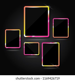 Set of bright frames