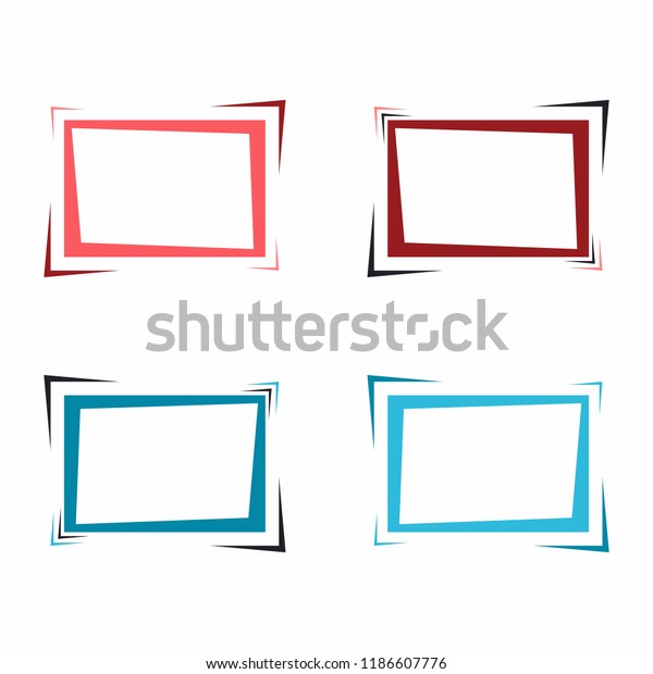 Set Bright Frames Text Banner Stock Vector (Royalty Free) 1186607776