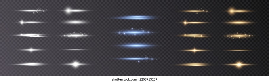 Set of bright gold stars with highlights. vector png	