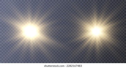 Estrellas doradas brillantes con puntos destacados. png vectorial	