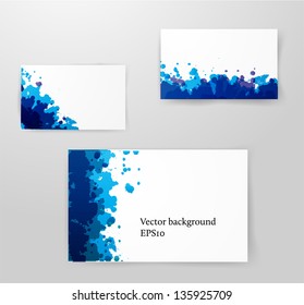 Set of Bright grunge backgrounds for your design. Vector illustration.