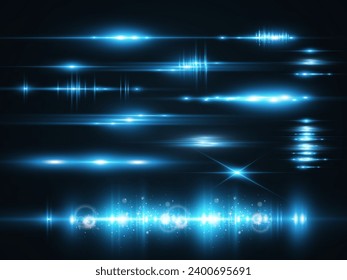 Conjunto de rayos luminosos brillantes.Luz brillante en el fondo.	
