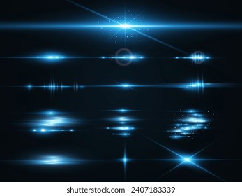 Conjunto de rayos luminosos brillantes.Luz brillante en el fondo.	
