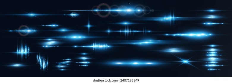 Set of bright light rays.Brigh light on the background.	
