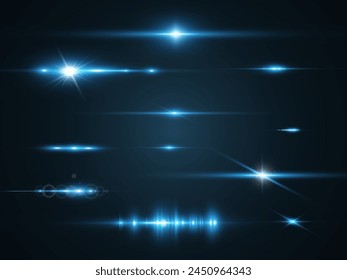 Conjunto de rayos de luz brillante. Luz brillante en el fondo.	
