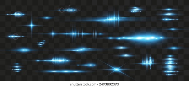 Set of bright light rays.Brigh light on the background.	
