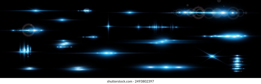 Set of bright light rays.Brigh light on the background.	

